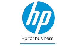 HP company logo with white background